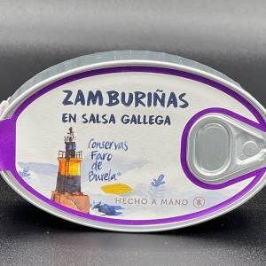 Zamburiñas en Salsa Gallega elaboradas por Conservas Faro de Burela